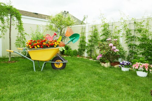 Lush landscape garden in Putney showcasing diverse plant species