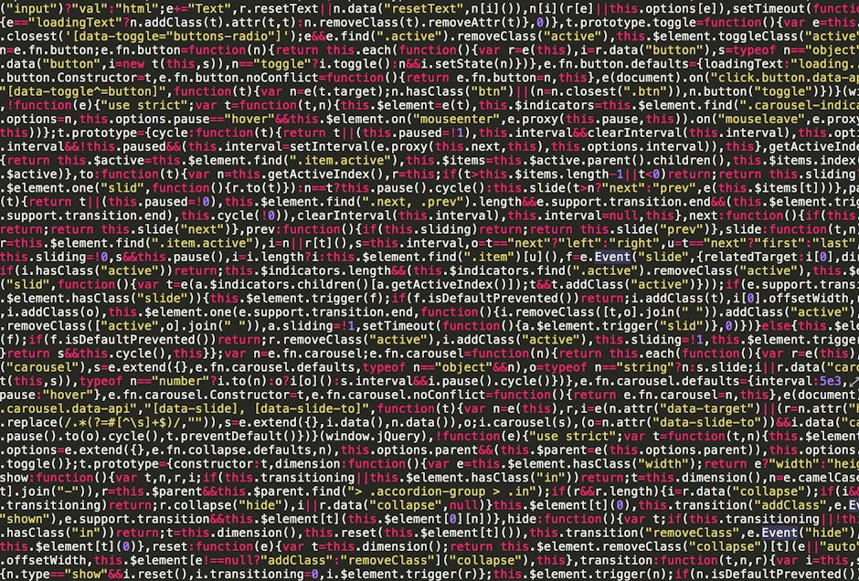 The image shows a computer screen displaying a code editor with a dark background and colorful syntax highlighting. On the left side, a file directory tree is visible, containing folders such as 'publ